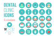 Dental clinic services flat icons, an Icon by Vectorikart (Thumbnail 1 of 4)