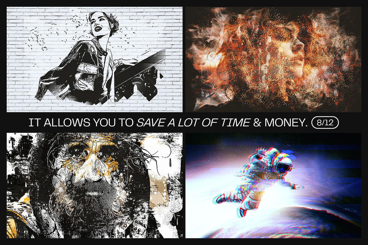 12 Photo Effect Templates, a Layer Style Add-On by iDoodle Studio (Photo 5 of 6)