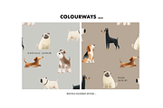 Dog Breeds paws love pattern, a Pattern Graphic by Milatoo (Thumbnail 4 of 4)