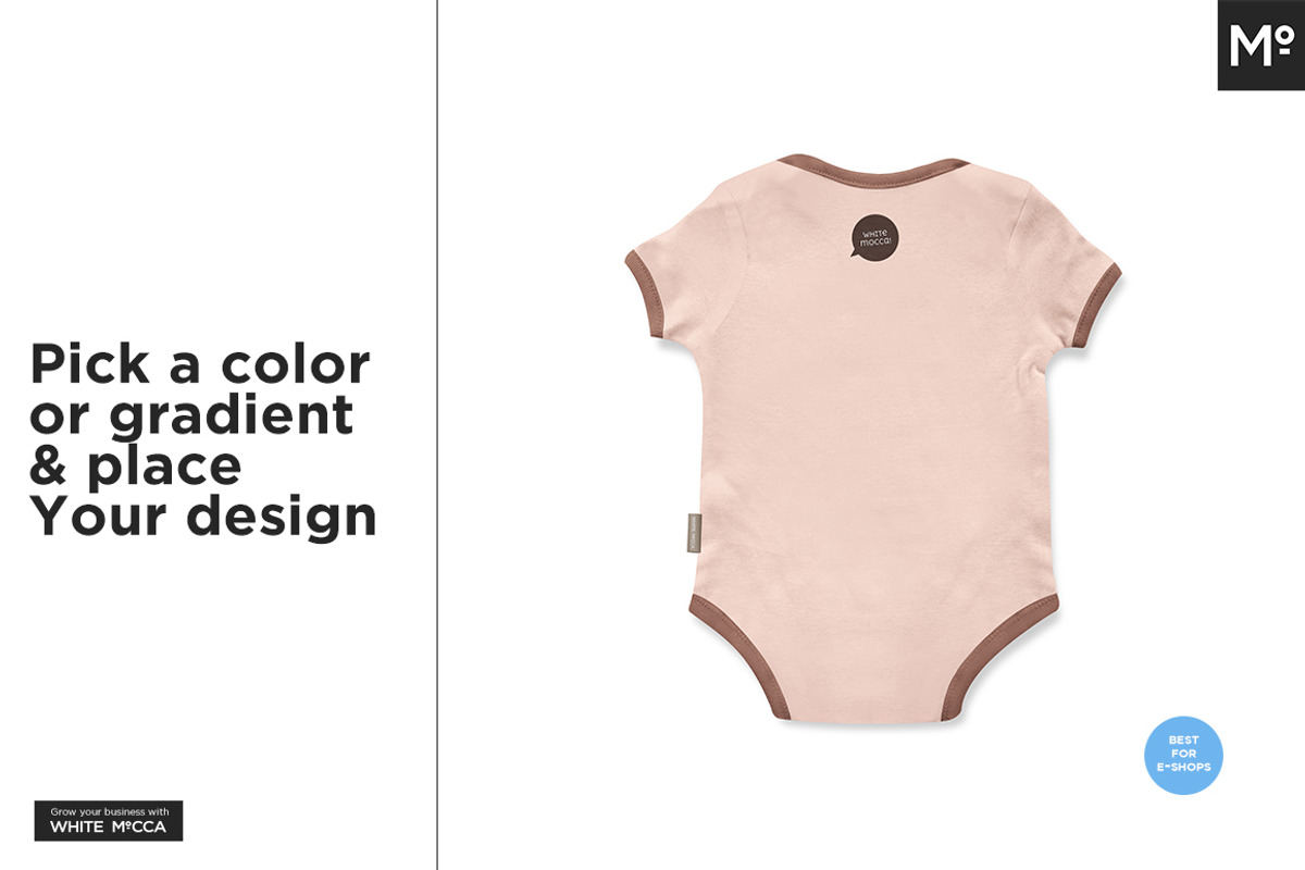 Baby Growsuit/Onesie Mock-up, a Product Mockup by Mocca Mockups Store (Photo 5 of 10)