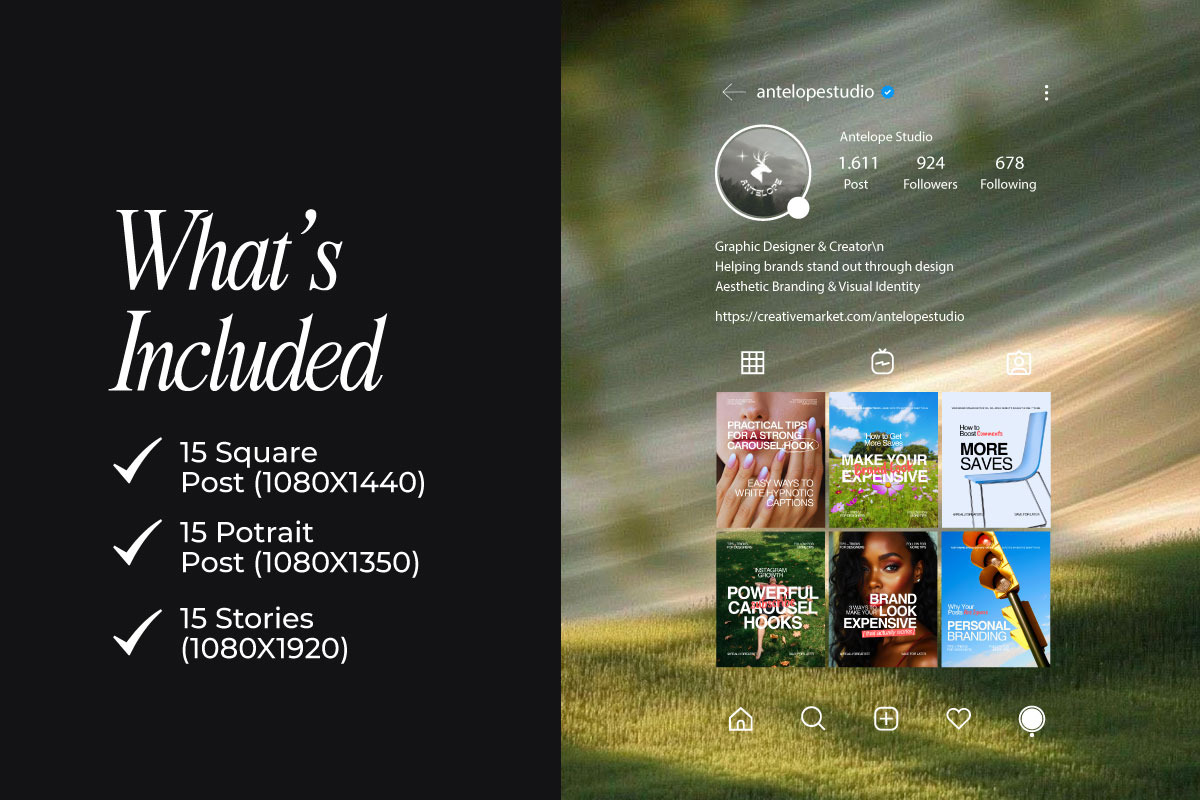SOBER / Social Media KIT Canva, a Social Media Template by Antelope Studio (Photo 2 of 7)