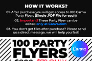 100 Party Flyers Bundle Canva 4x4, a Flyer Template by FLYERHIVE (Thumbnail 7 of 7)