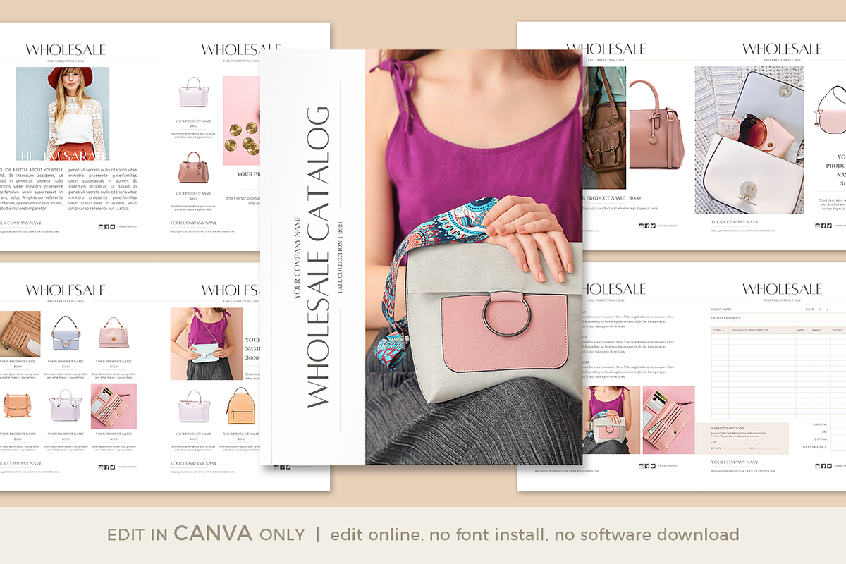 Wholesale Catalog Template CANVA, a Magazine Template by Digiluxe (Photo 1 of 5)