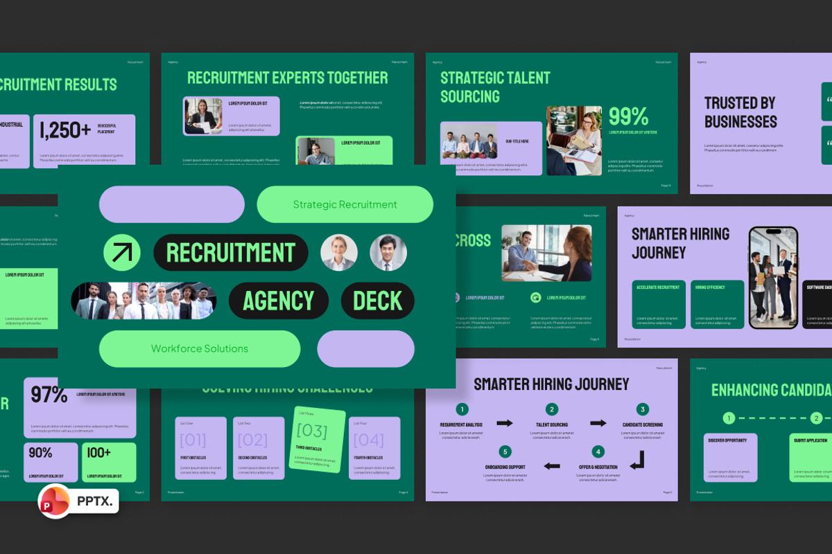 Recruitment Agency Deck PowerPoint, a Presentation Template by Loin Studio (Photo 1 of 4)