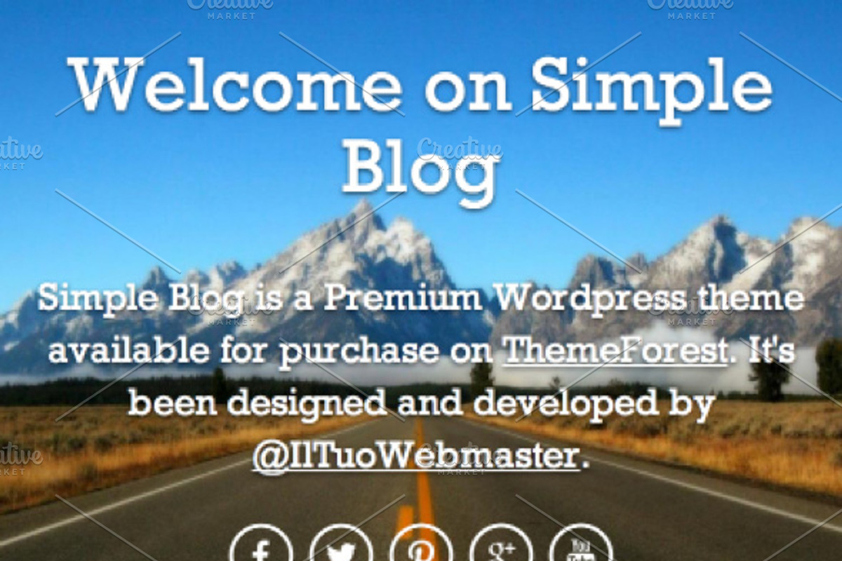 Simple Blog - Tumblr Style WP Theme, a WordPress Template by IlTuoWebmaster (Photo 2 of 4)