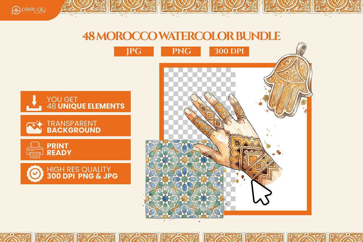 48 Morocco Culture Clipart Bundle, an Object Illustration by PeetalyStudioDesigns (Photo 5 of 5)