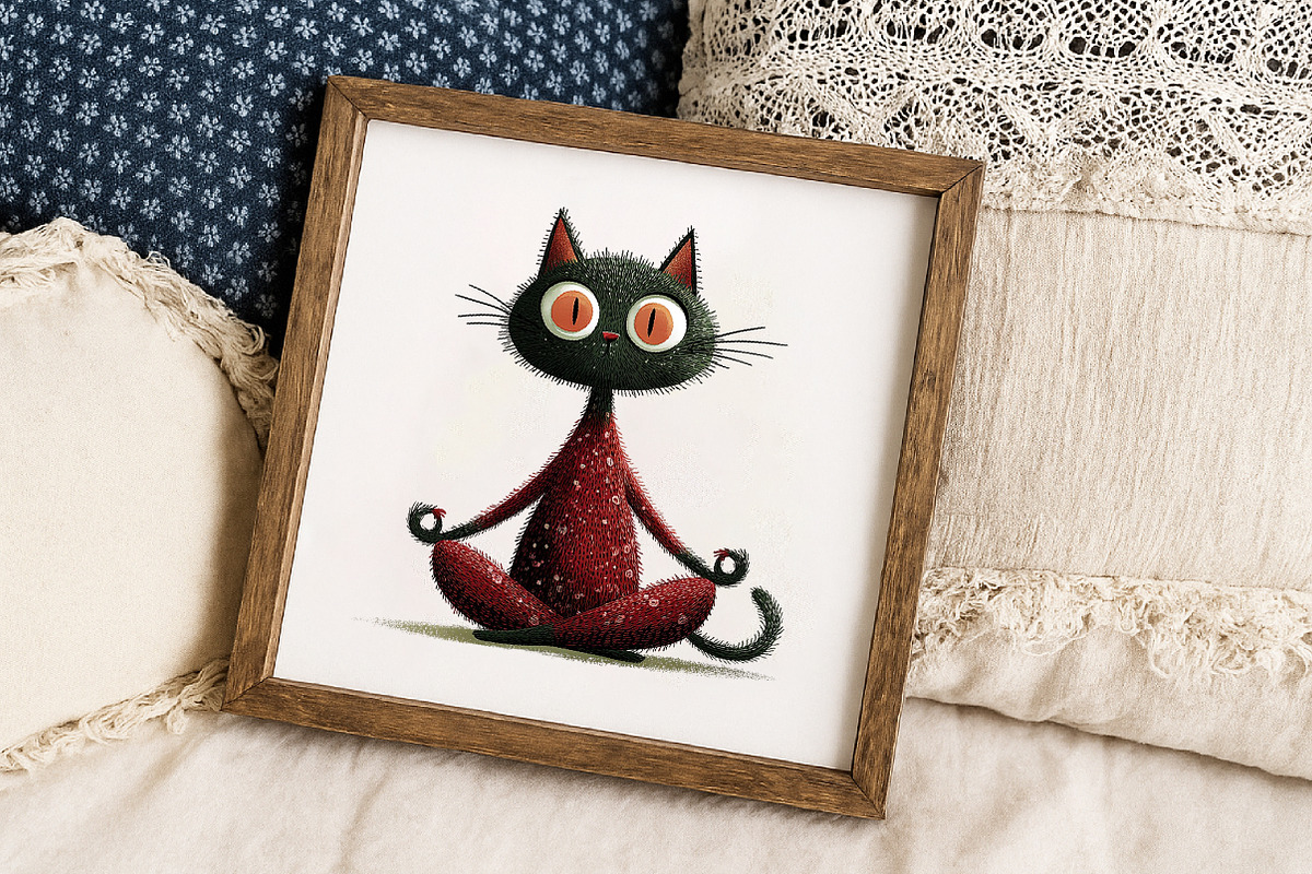 Whimsical Quirky Cat Clipart, an Illustration by Libby Wishes (Photo 7 of 9)