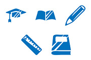 Education icon design template, a Solid Icon by Sumberpangan (Thumbnail 2 of 3)