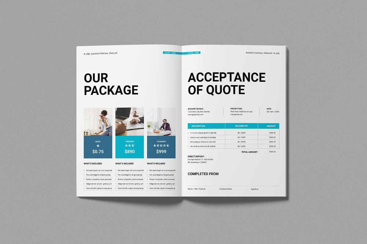 Business Proposal Template, a Brochure Template by Work-Envance (Photo 7 of 9)