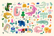 Cute baby crocodiles illustrations, an Animal Illustration by MoleskoStudio (Thumbnail 7 of 23)
