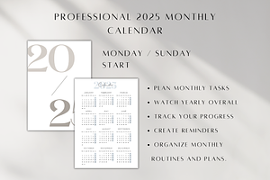 2025 Printable Calendar Template