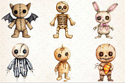 Halloween gothic Voodoo Doll Clipart, an Illustration by Rose Art (Thumbnail 3 of 7)