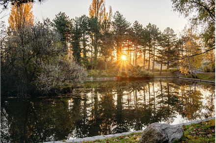 Beautiful sunrise in Vienna city, a Nature Photo by Yummypic