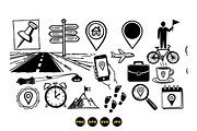 Navigation Icon Vector Set, an Illustration by designvectx (Thumbnail 3 of 3)
