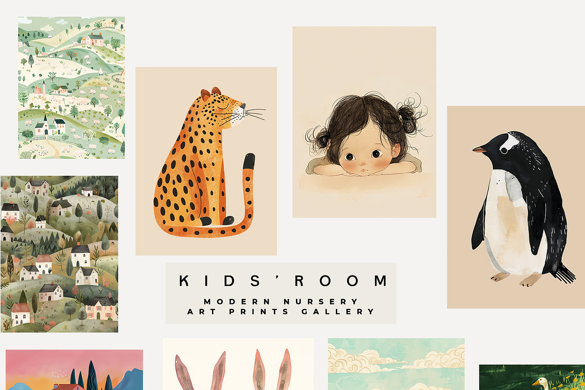 KIDS' ROOM Nursery Prints Gallery, a Background Graphic by Lana Elanor (Photo 7 of 11)