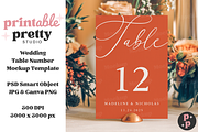 Rustic Floral Table Number Mockup, a Product Mockup by Printable Pretty Studio (Thumbnail 3 of 10)