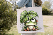 Watercolor Frog Clipart Bundle, an Illustration by Canvas Craft (Thumbnail 5 of 7)