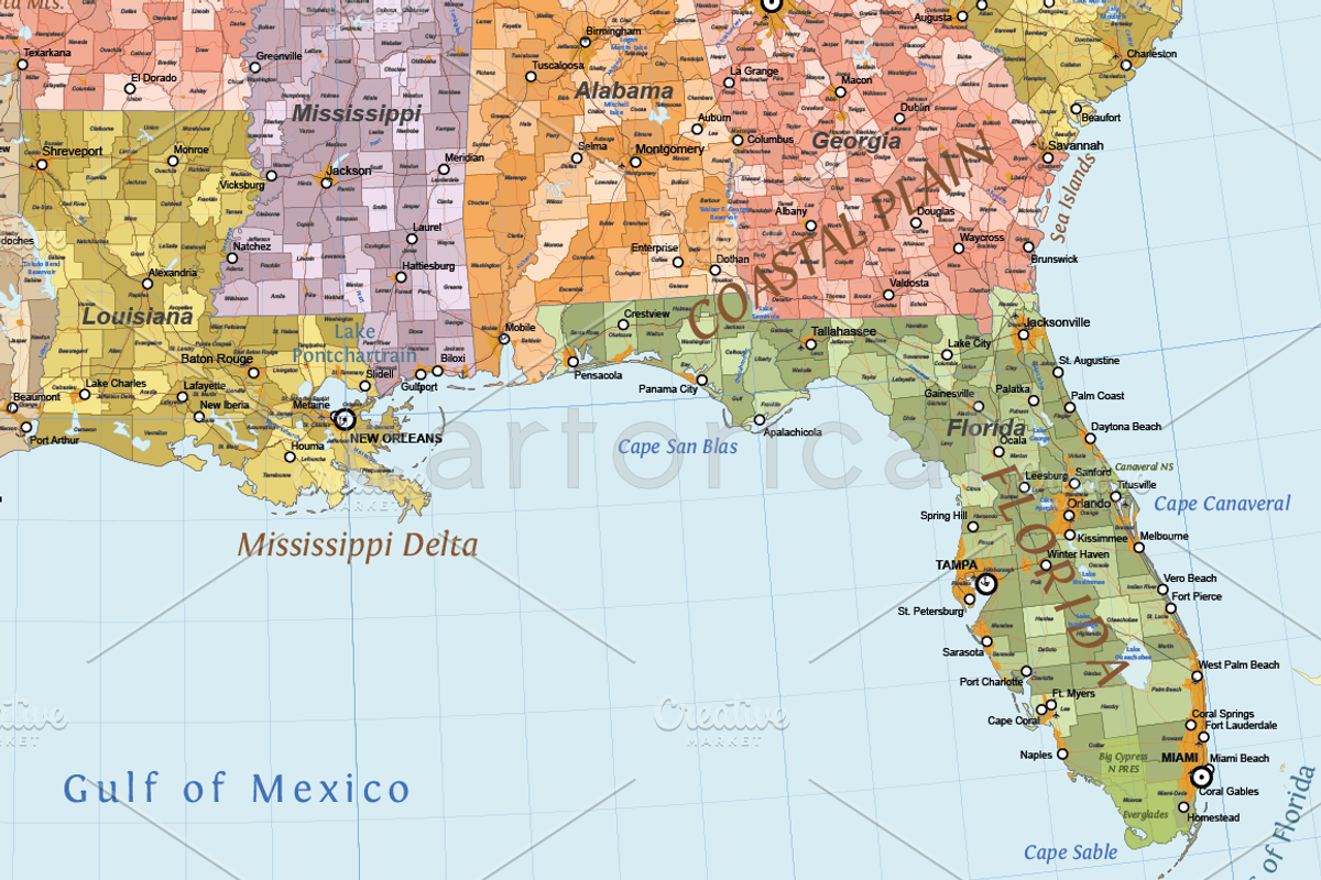 Vector Map of United States, a Work Illustration by Cartorical (Photo 4 of 6)