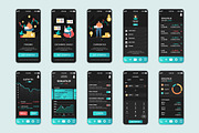 Mobile App UI Kit Template, a Templates & Theme by alexdndz (Thumbnail 6 of 21)