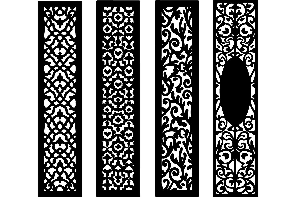 Black Geometric Pattern Panel Set, an Object Graphic by Designer_Momina (Photo 10 of 13)