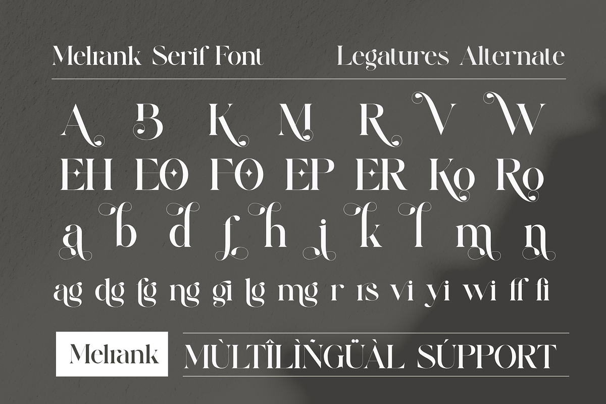 Melrank Elegant Serif Typeface, a Serif Font by Alfinart (Photo 9 of 10)