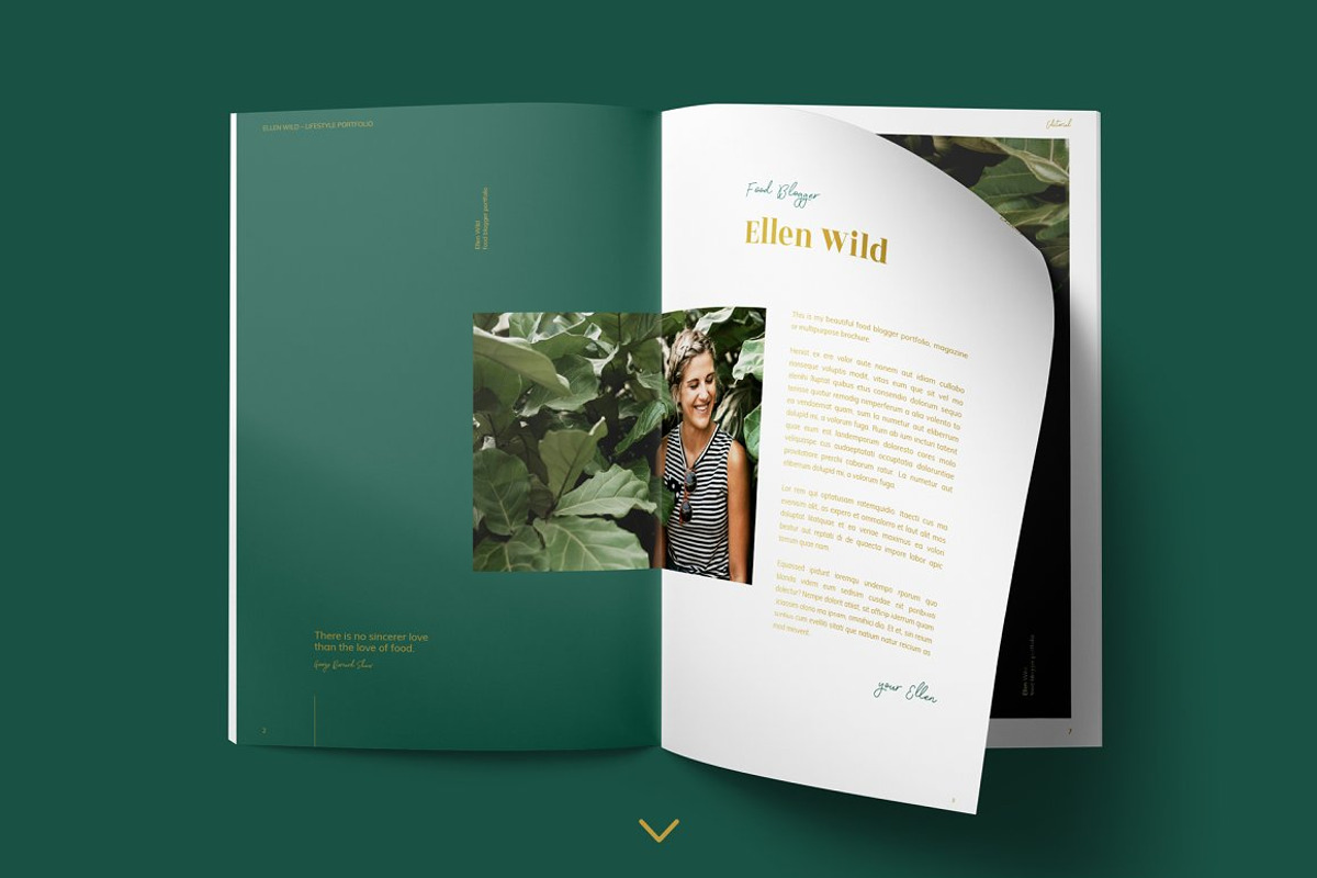 Magazine / CANVA, INDD / Ellen, a Magazine Template by Mirazz (Photo 4 of 16)