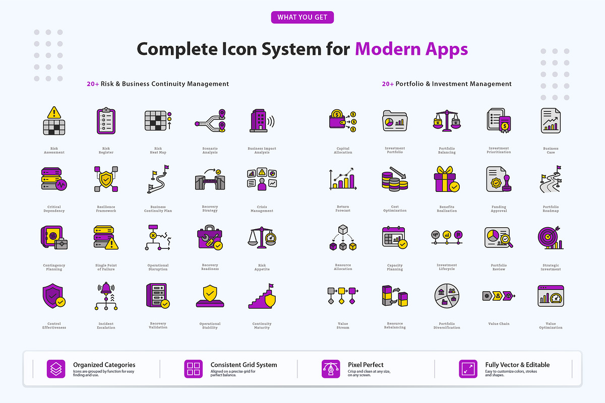Strategic Management Icons, an Outline Icon by vexper (Photo 5 of 7)