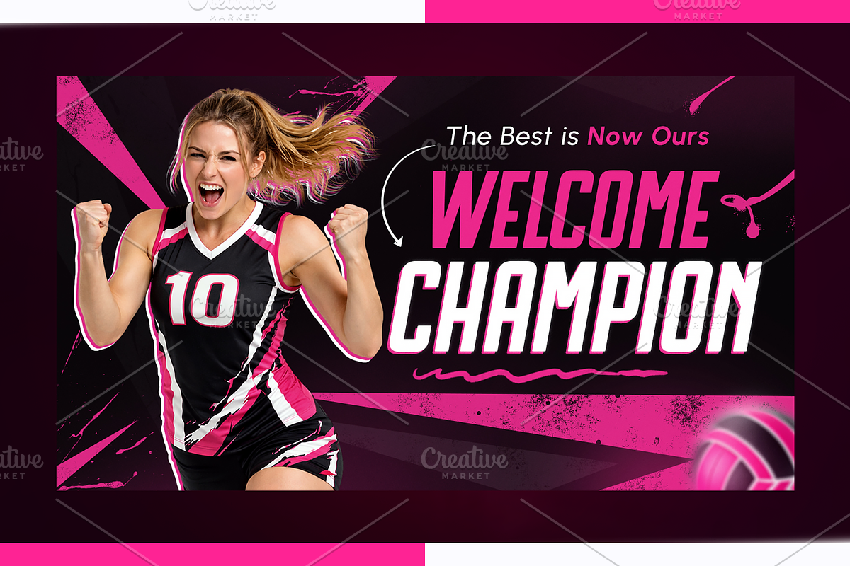 Volleyball YouTube Thumbnail Pack, a Social Media Template by OnurDemircan (Photo 4 of 6)
