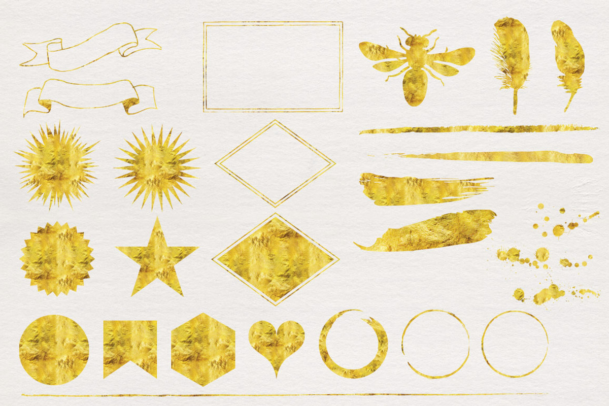 25 Gold Foil Hand Crafted Graphics preview 3