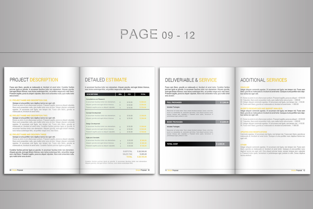 Indesign Proposal Template, a Brochure Template by izzatunnisa