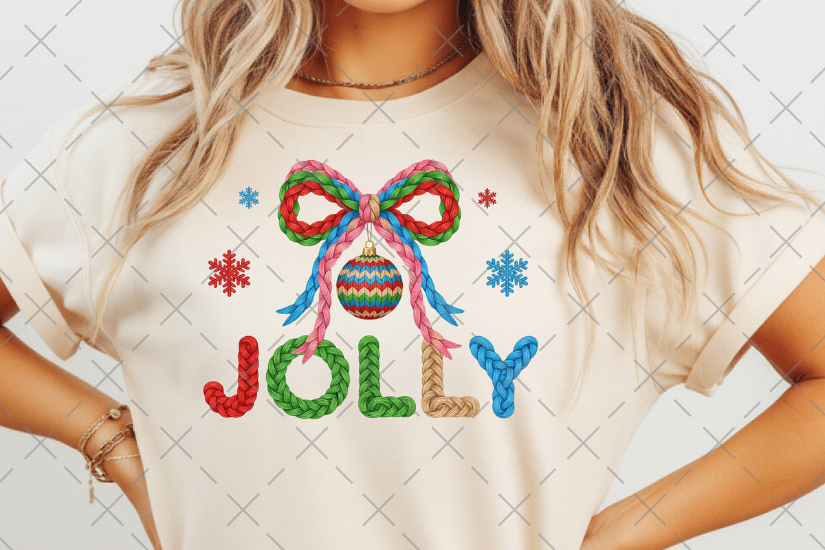 Faux Yarn Christmas Png Holly Jolly, an Illustration by Craft Nest (Photo 6 of 6)