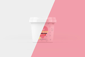 Ice Cream Jar Packaging Mockup