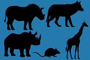31 animal silhouette vectors, an Animal Illustration by GreenStockPhotos (Thumbnail 3 of 7)
