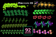 92 FLORAL brushes for PROCREATE X5, a Brush Add-On by Graphics Resources (Thumbnail 6 of 15)