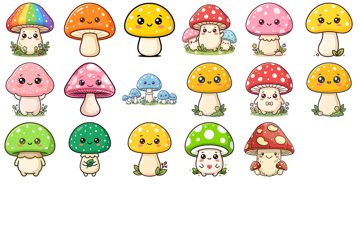 Cute Mushroom Png, an Object Illustration by Forhadx5 (Photo 5 of 11)