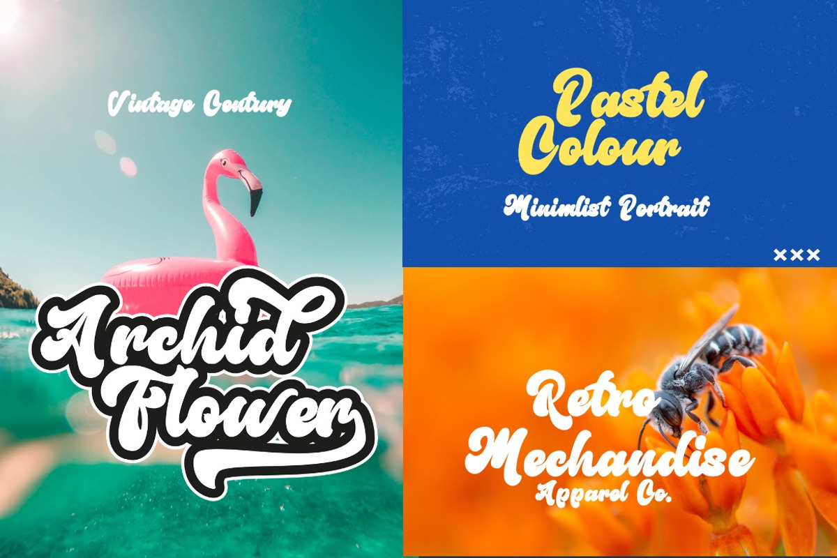 Archid Flower - Retro Handwritten, a Script Font by Dhabee (Photo 9 of 15)