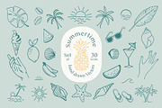 Summertime hand drawn Elements, a Texture Illustration by Annakaroline (Thumbnail 2 of 7)
