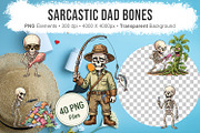 Sarcastic Dad Bones Sublimation, a Seasonal Illustration by Artnoy (Thumbnail 1 of 18)