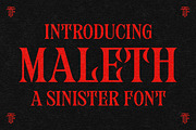 Maleth - A Classic Horror Font, a Serif Font by The Type Fella (Thumbnail 1 of 8)