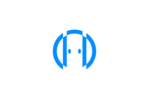letter H Headphone Logo, a Branding & Logo Template by Abir Hossain Waffi