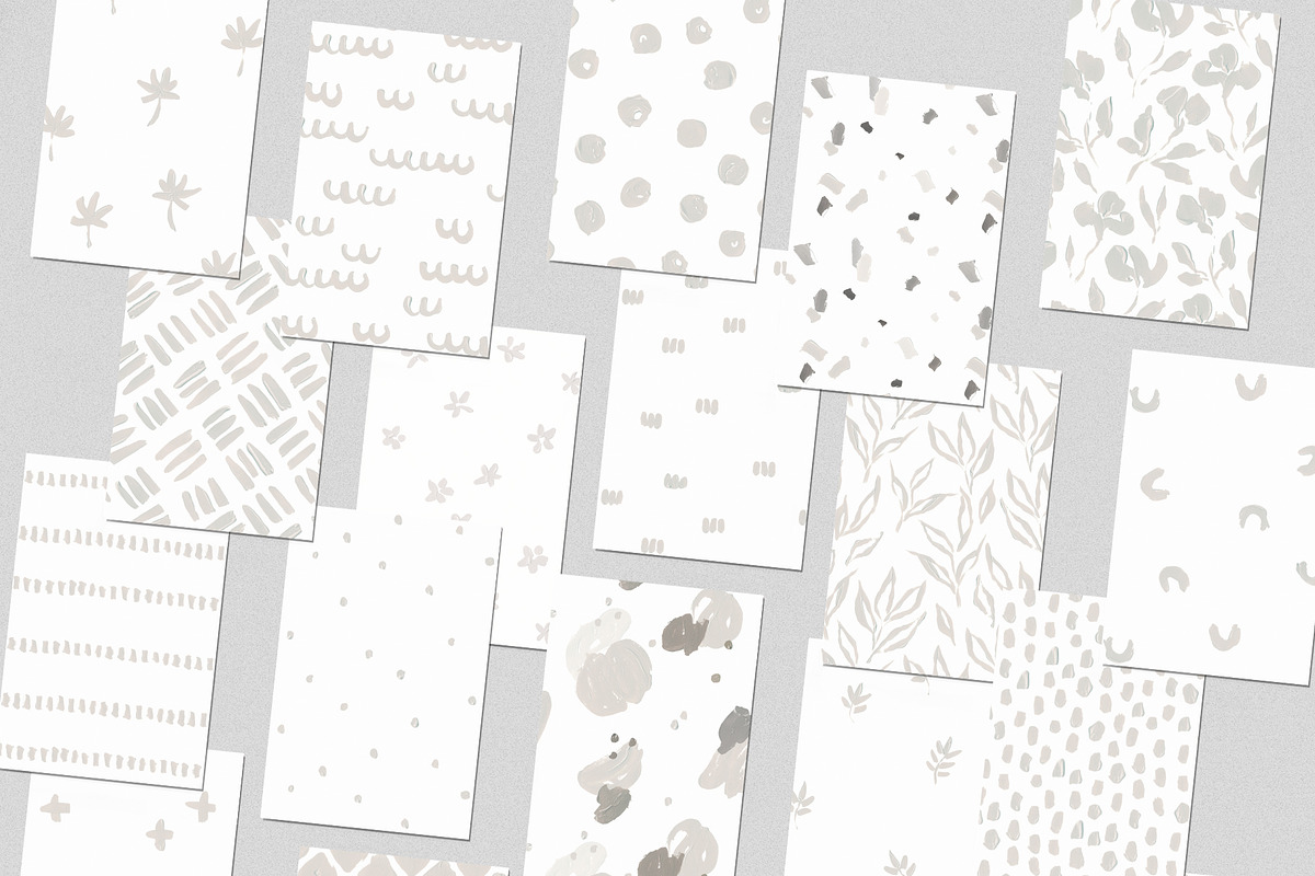 Creamy Grey - 30 Patterns Pack, a Pattern Graphic by Yashroom (Photo 2 of 7)