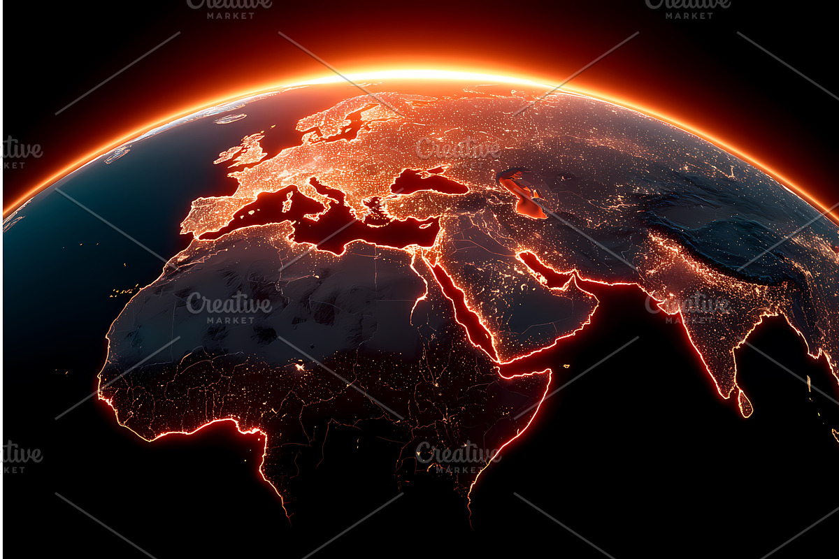 Tensions rise between Iran and USA, a Finance Illustration by Lukas Jonaitis SHOP