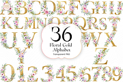 Floral Gold Alphabet PNG Clipart A-Z, an Object Illustration by KennedyStudio (Thumbnail 1 of 4)