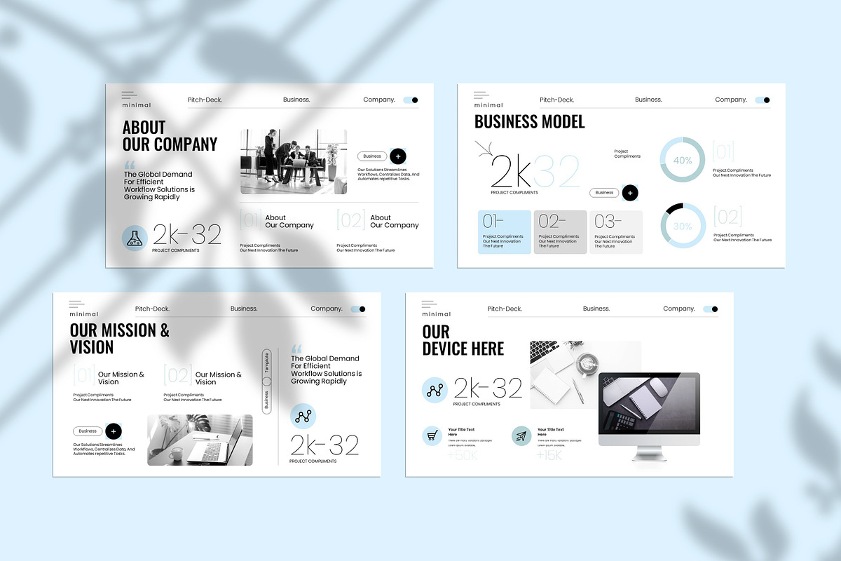 Minimal Pitch-Deck Presentation, a Presentation Template by Creative-Work (Photo 2 of 9)