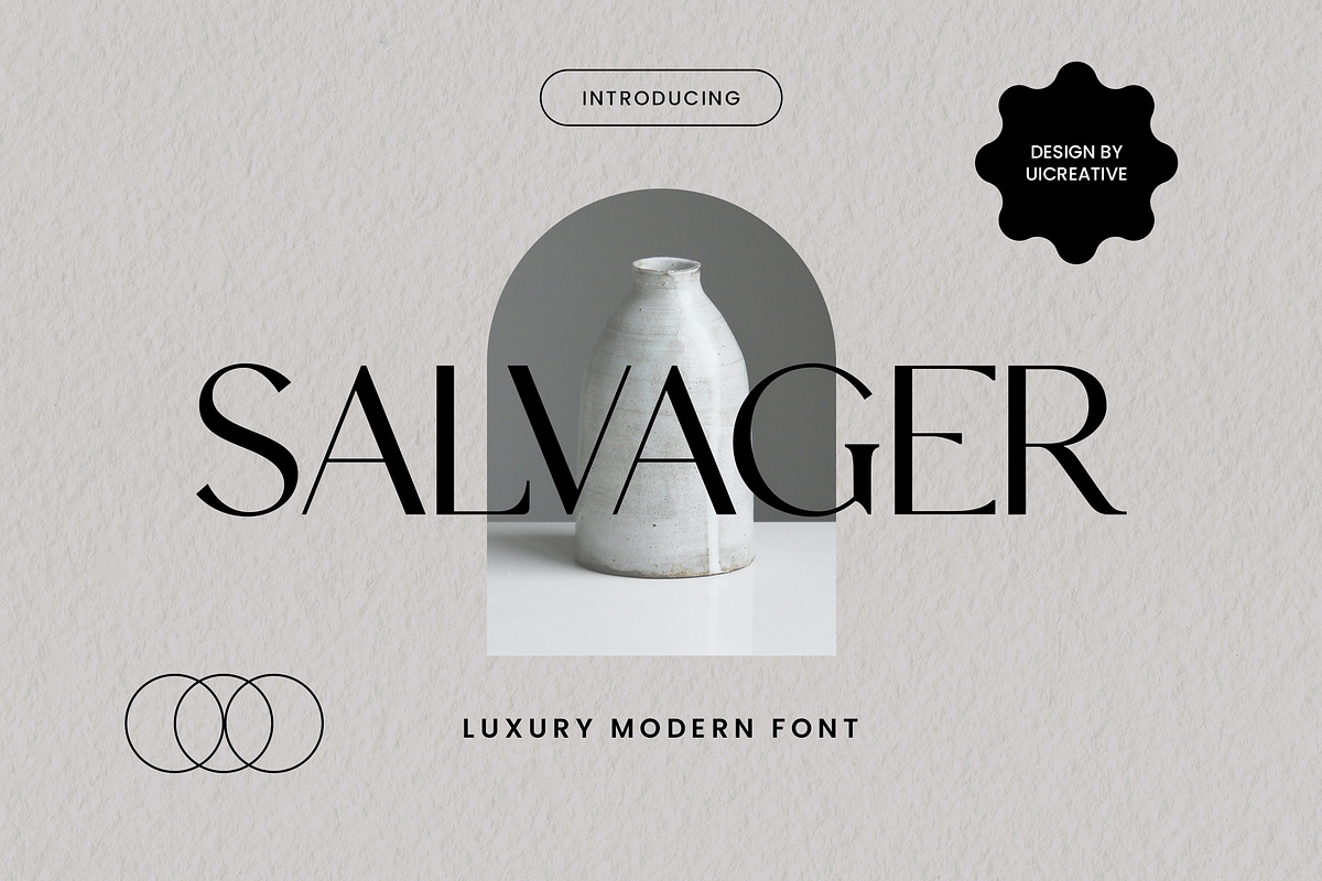 Salvager Luxury Serif Font, a Serif Font by UICreative (Photo 1 of 12)