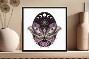 Celestial Lunar Moth Png,Halloween, an Illustration by DreamCafeArt (Thumbnail 4 of 7)