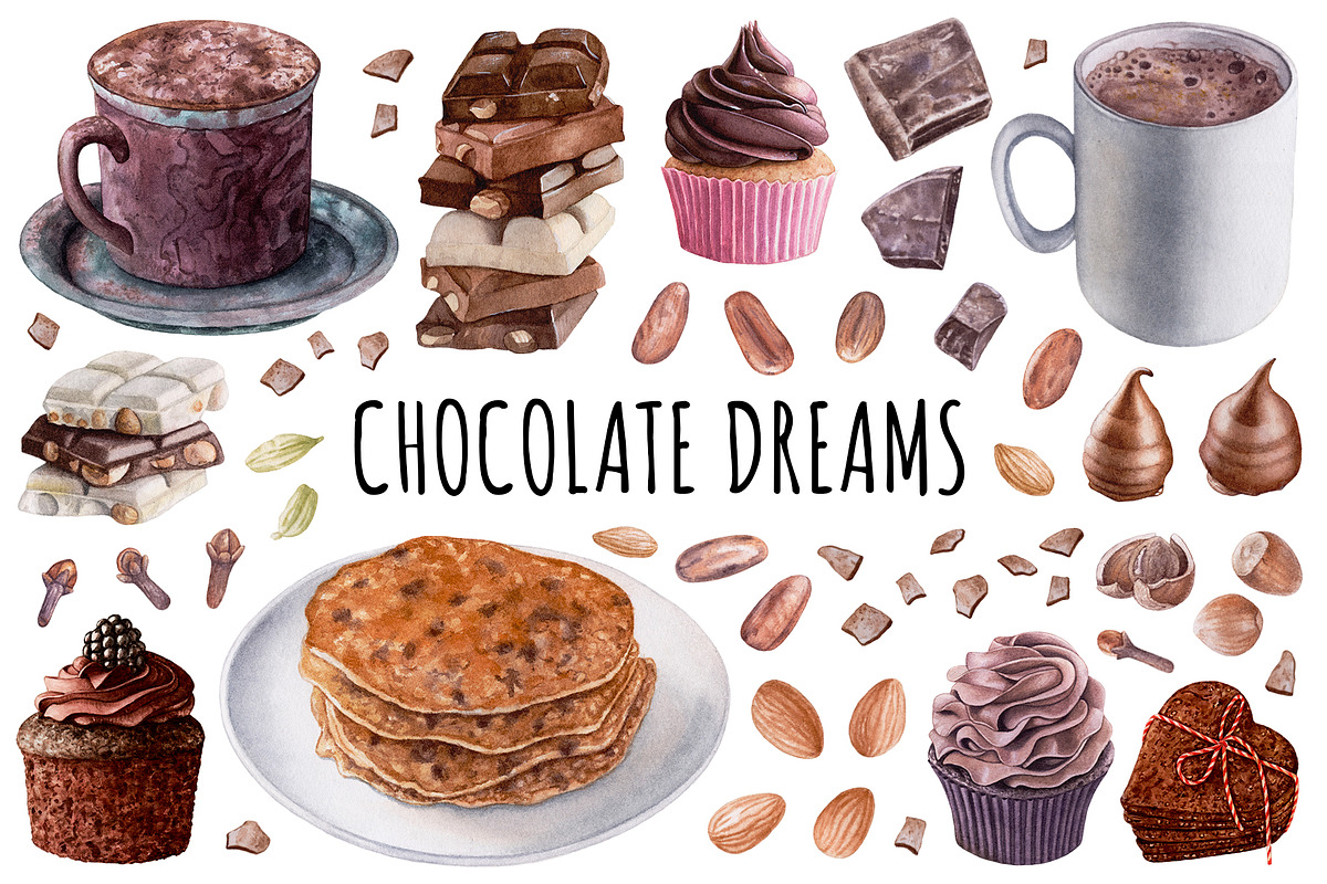 Chocolate Dreams, a Food Illustration by Katya Zlobina (Photo 1 of 7)