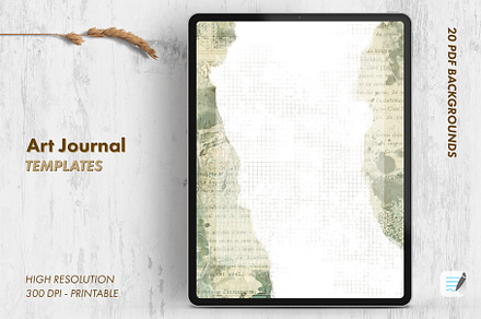 Art Journal Templates, a Stationery Template by LuOtero