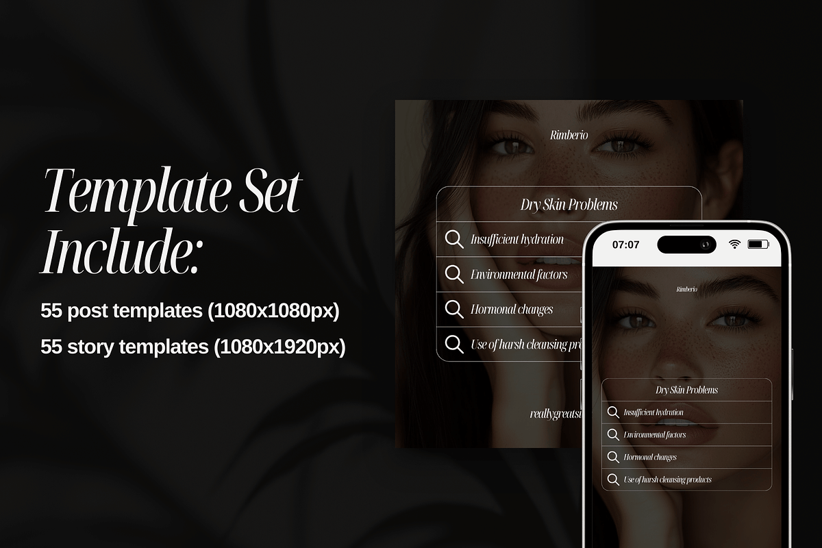 Aesthetic Beauty Instagram Template, a Social Media Template by Xenié Creative (Photo 9 of 10)