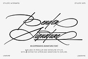 Bendor Signature, a Script Font by Lemonthe (Thumbnail 1 of 11)